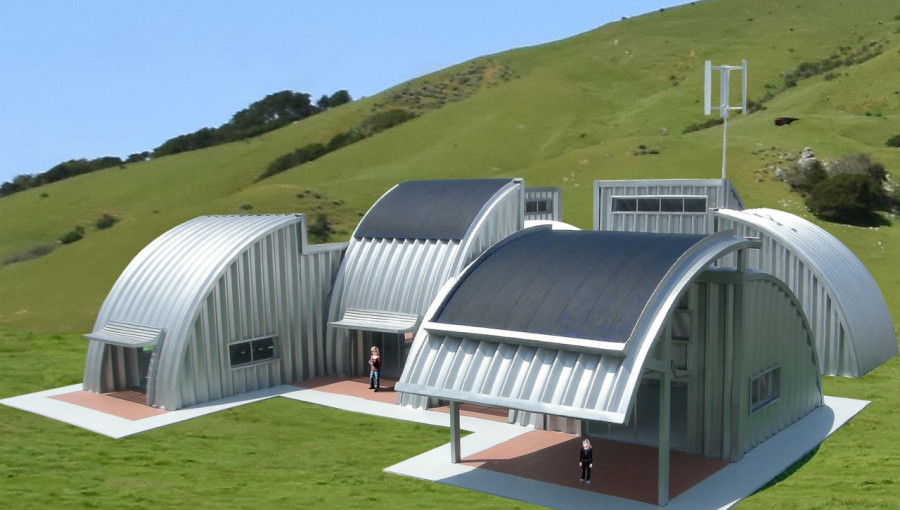 Modular Off Grid Home Uses Repurposed Agricultural Steel Arches