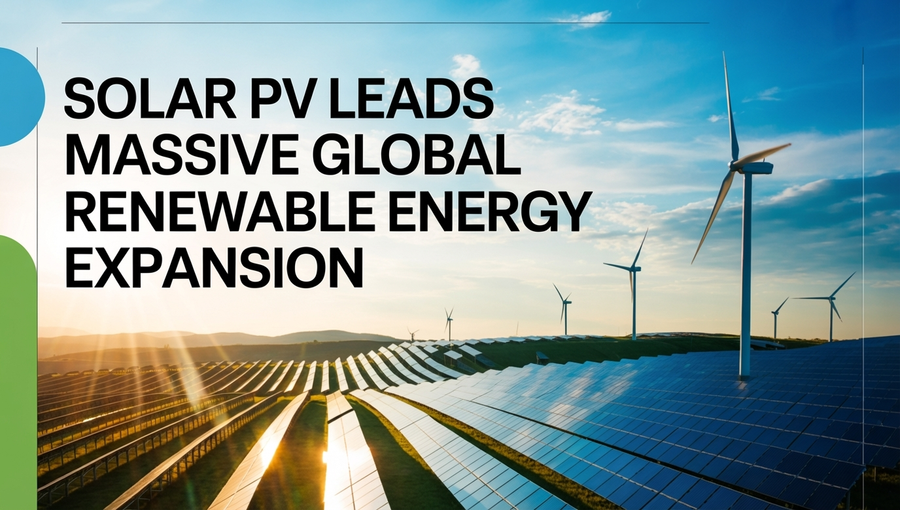 Solar PV Leads Massive Global Renewable Energy Expansion